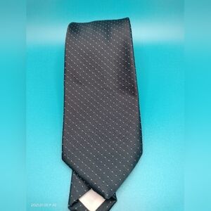 Vintage Golden Clasp By Prince Consort Blue Swiss Dots Men's Necktie